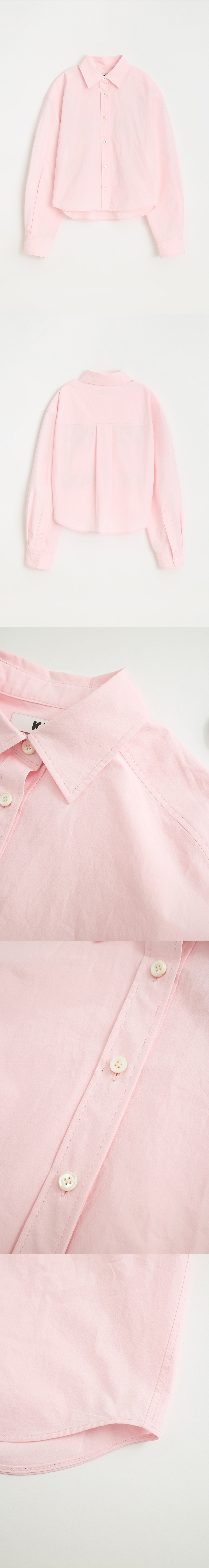 [5/22 예약배송] OVERSIZED CROPPED SHIRT_SOFT BLUSH