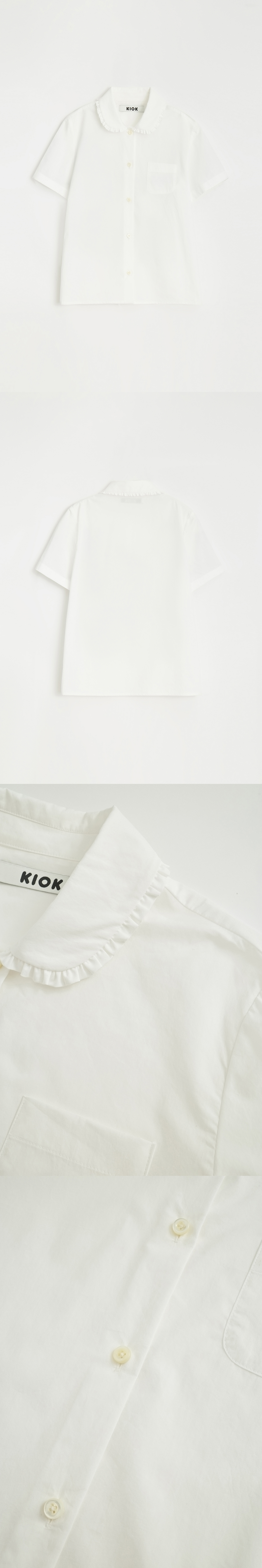[5/22 예약배송] FRILL COLLAR MINI SHIRT_SOFT IVORY