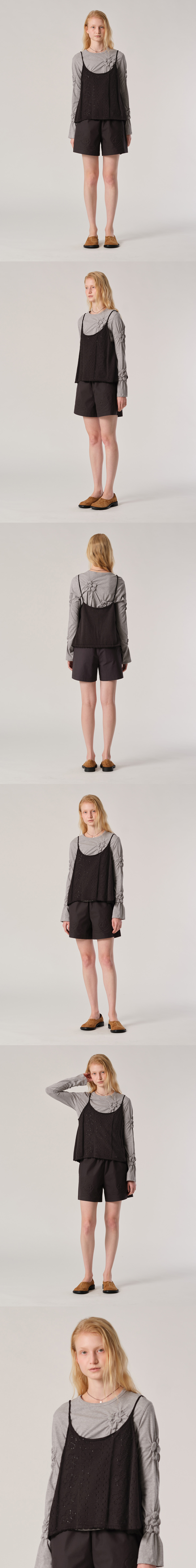 [5/22 예약배송] POINTELLE KNIT SLEEVELESS TOP_SOFT BLACK