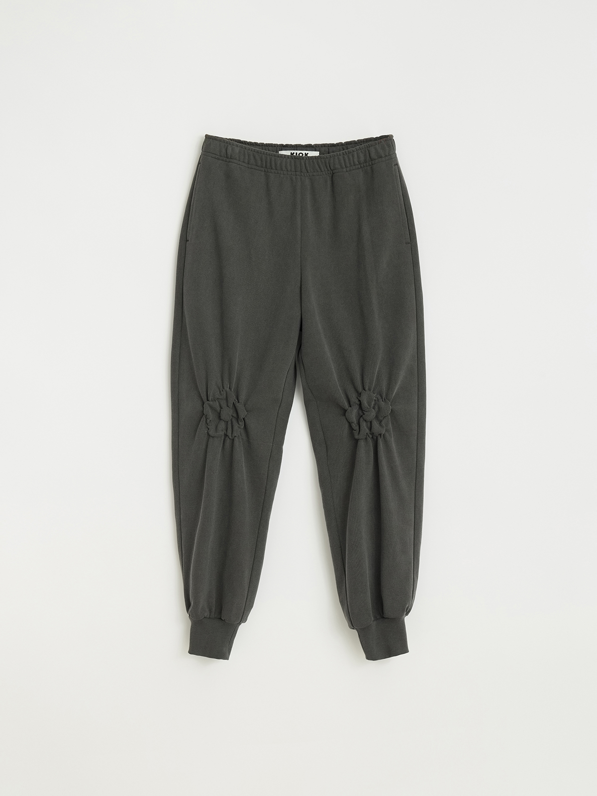 FLOWER EMBROIDERY JOGGER_FADED CHARCOAL