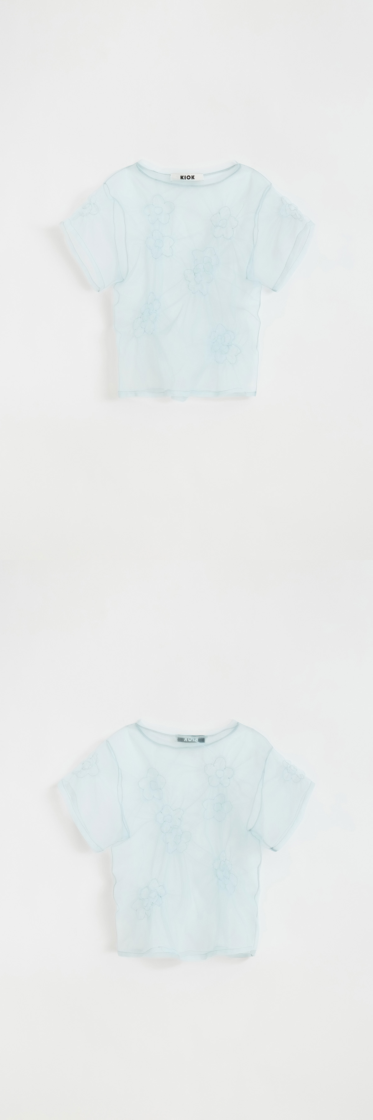 [5/22 예약배송] FLOWER EMBROIDERY TULLE T-SHIRT_SOFT PALE BLUE