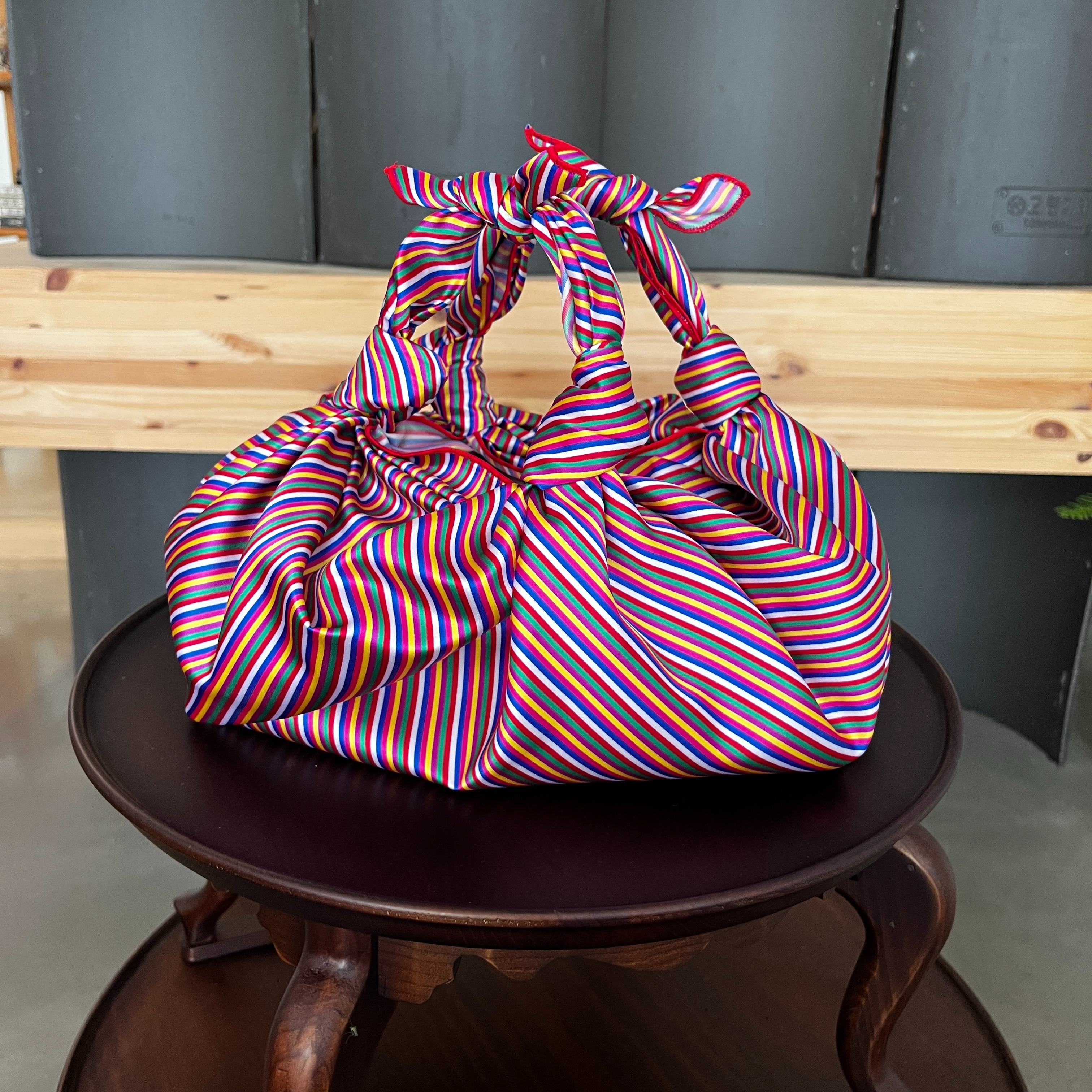 Saekdong Bojagi Gift Wrapping – Korean Rainbow Stripe Cloth
