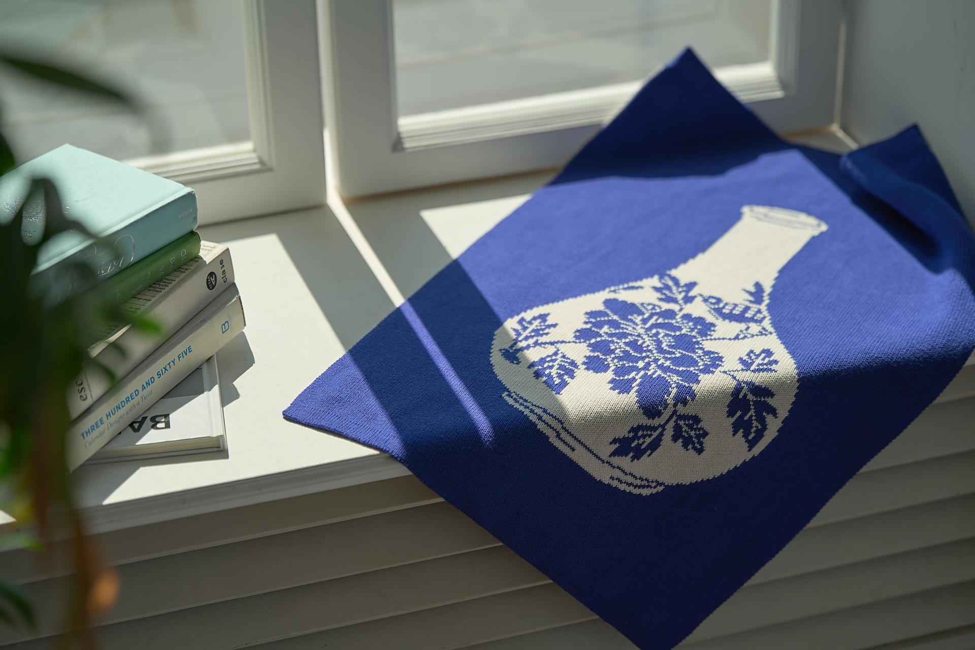 Joseon Bird & Flower Modern Minhwa Blanket – Korean Wall Hanging