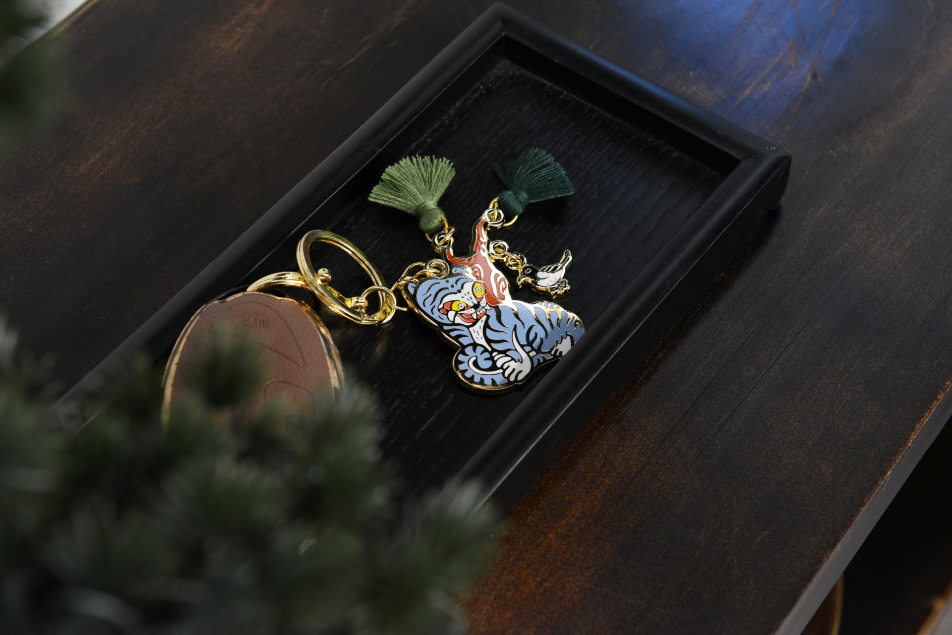 Tiger and Magpie Keyring – Korean Folk Art Bag Charm | Seoul Souvenir
