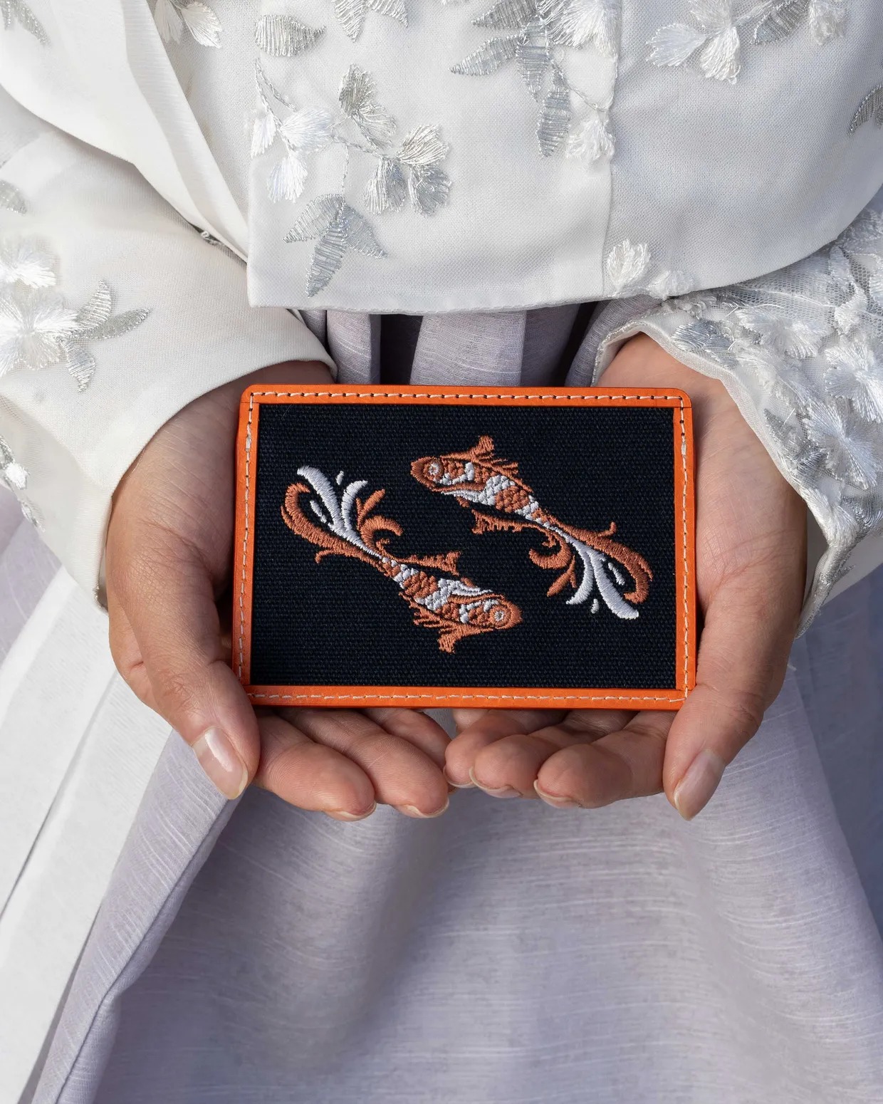 Italian Leather Card Wallet – Korean Fish Pattern Prosperity Gift