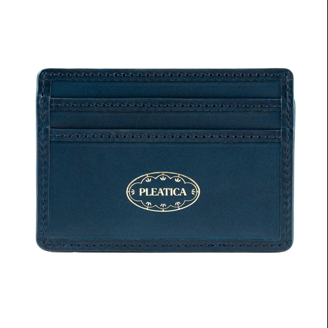 Italian Leather Card Wallet – Korean Crane Pattern Longevity Gift