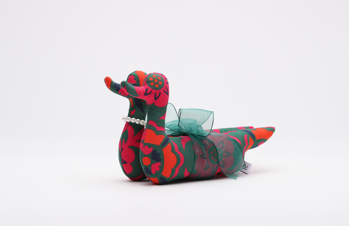 모란꽃 패턴 패브릭 원앙 세트 Peony Pattern Fabric Mandarin Duck Set