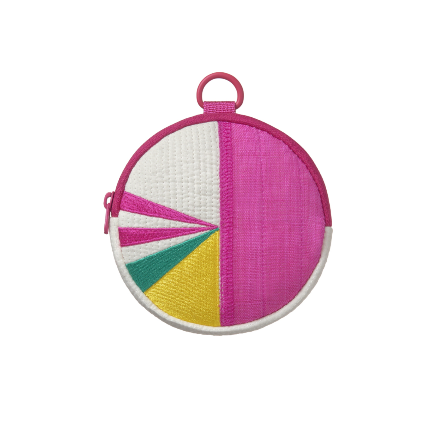 Okchun Mini Pouch – Korean Ramie Quilted Embroidered Bag Charm Gift