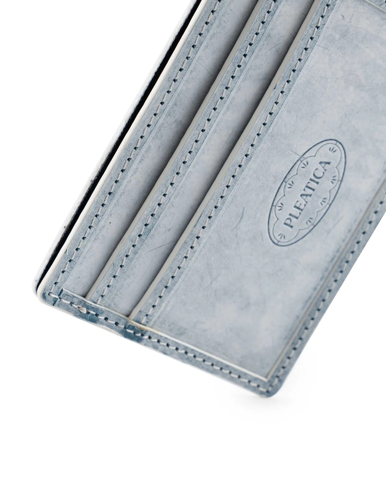 Italian Leather Card Wallet – Korean Porcelain Pattern Gift