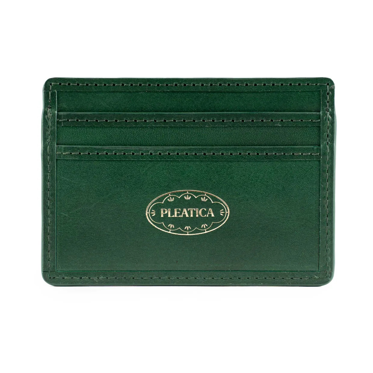 Italian Leather Card Wallet – Korean Lotus Pattern Calming Gift