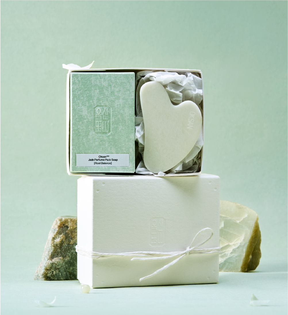 White Jade Soap & Guasha Gift Set – Korean Vegan Cleansing Ritual