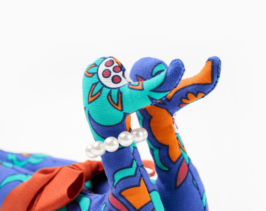 Peony Pattern Fabric Mandarin Duck Set
