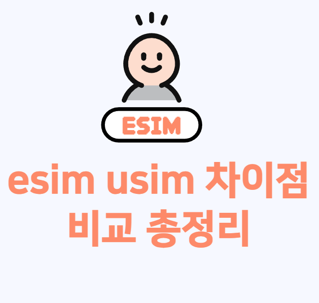 esim usim 차이점 비교 정리