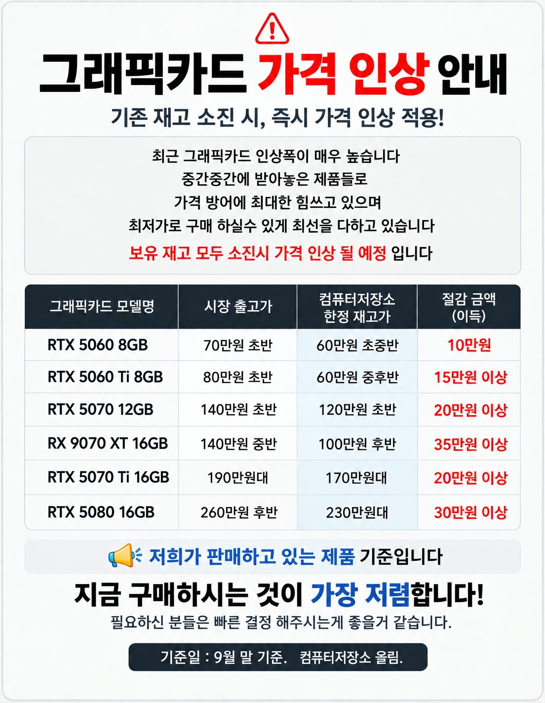 [현금결제]월간견적 4번 PC 라이젠 7500F + 라데온 RX 9060 XT 8GB