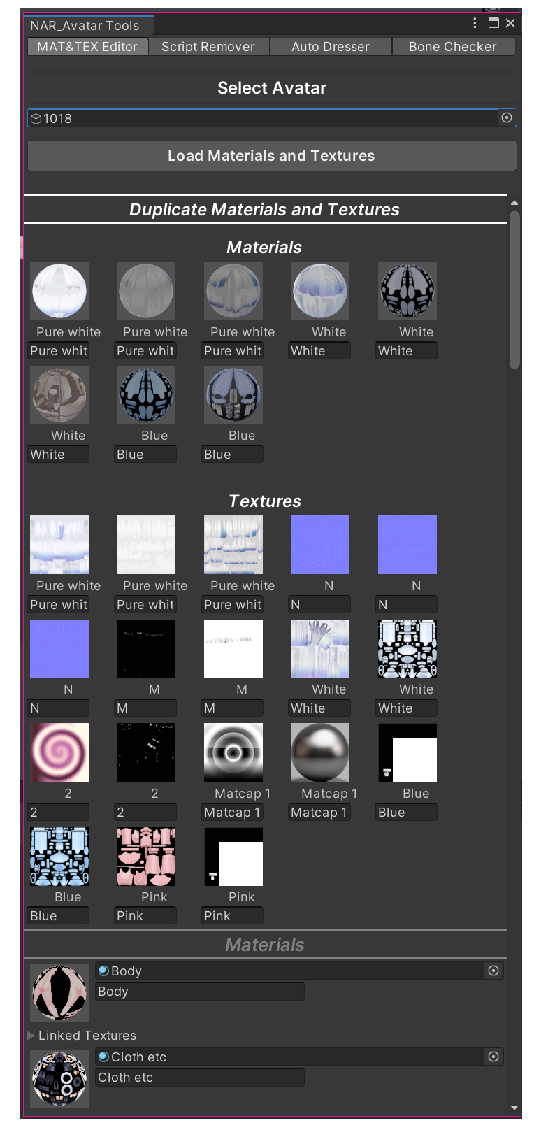 [NAR Tools 1.12] 사용법 - NAR_Avatar Tools : narm 3D