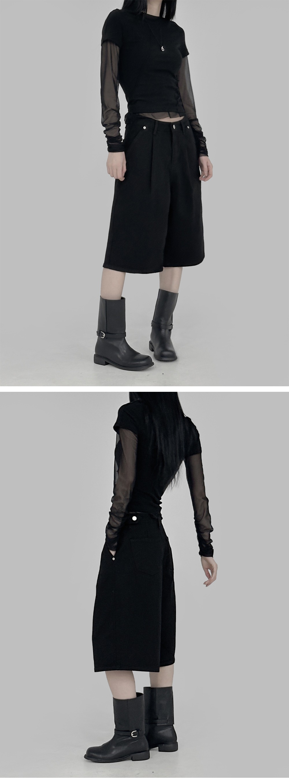 긴 드레스 모델 착용 이미지-S1L10