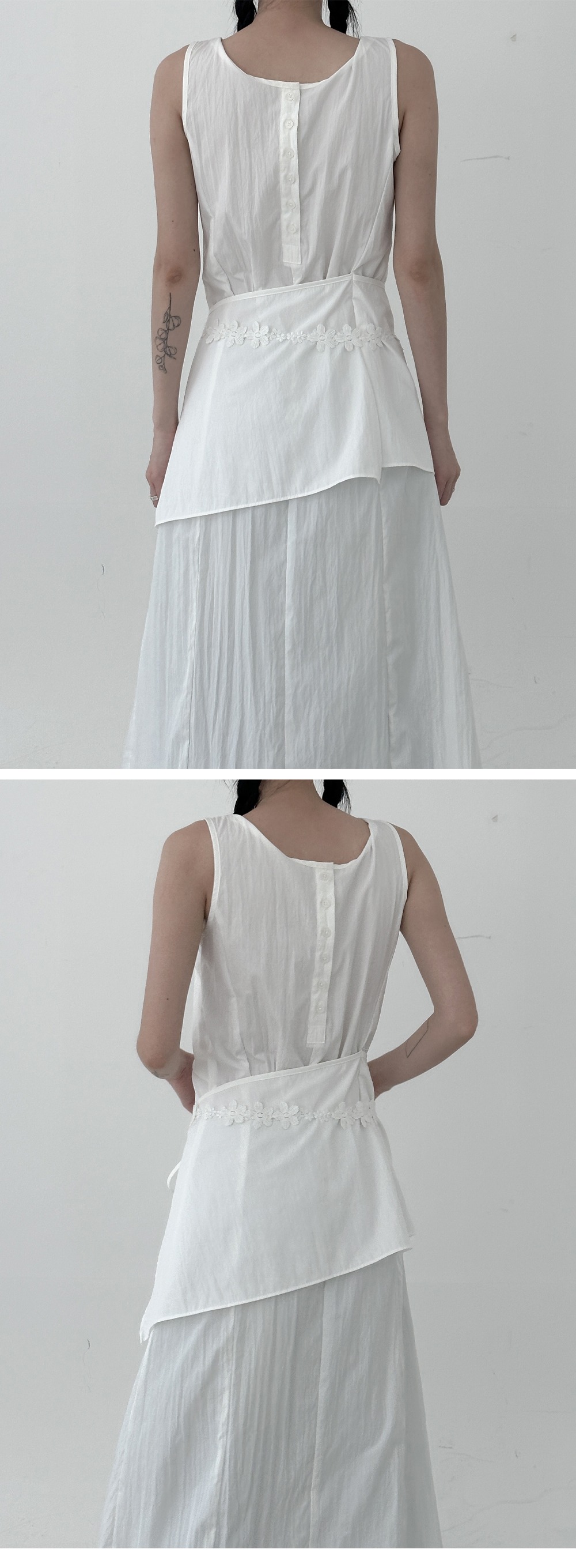 긴 드레스 모델 착용 이미지-S1L7