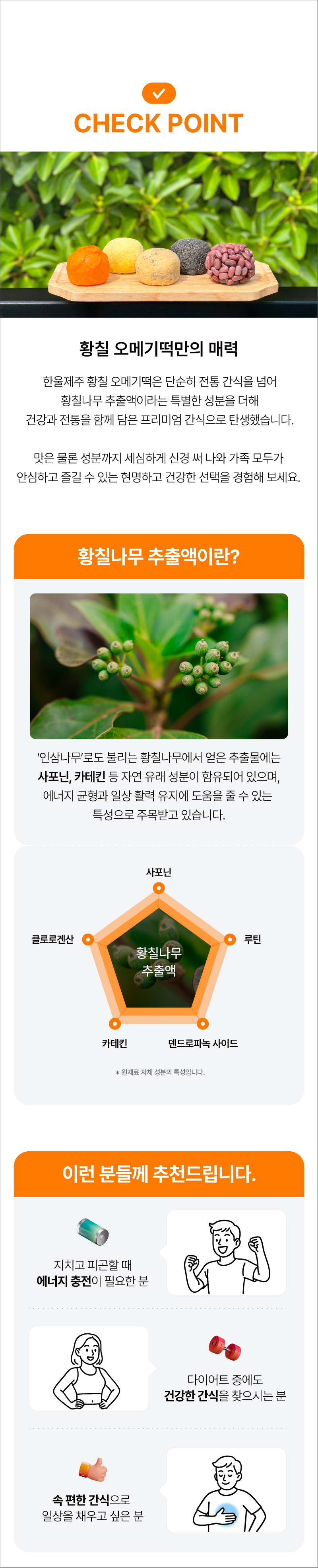 제주직송 황칠 혼합 오메기떡 개별포장 20개입 / 40개입 (한라봉, 팥, 쑥, 단호박, 흑임자)