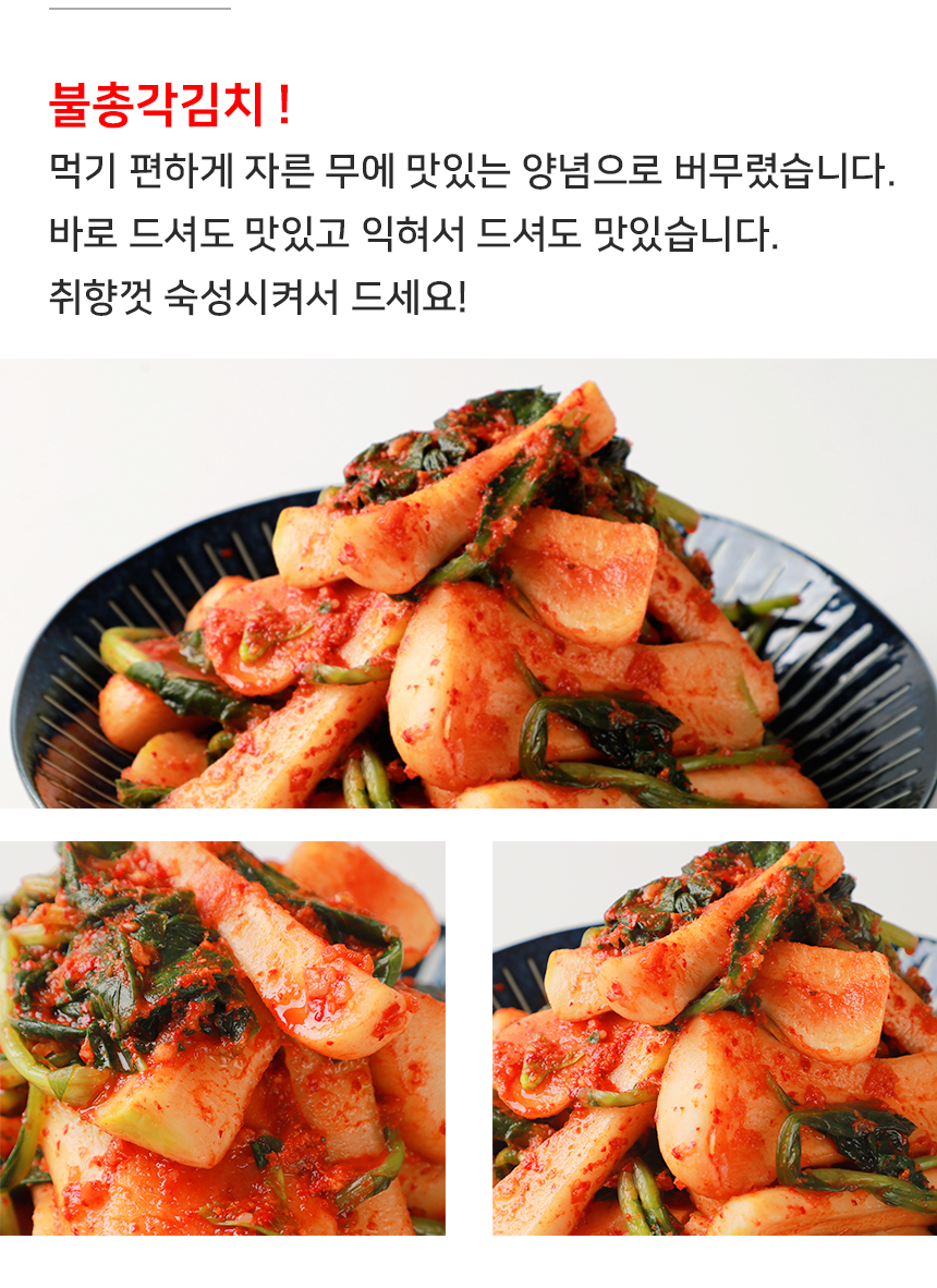 [산지직송] 무안 맛있게 매운 전라도 실비 총각김치 3kg 5kg