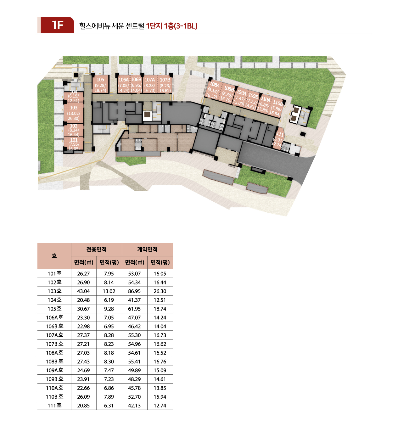 힐스에비뉴 세운 센트럴 상업시설 사진