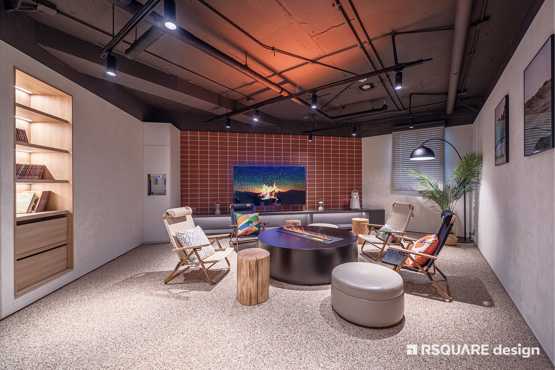 알스퀘어디자인_엘지유플러스 대전 R&D센터 기숙사_기숙사 인테리어_라운지_대표 이미지