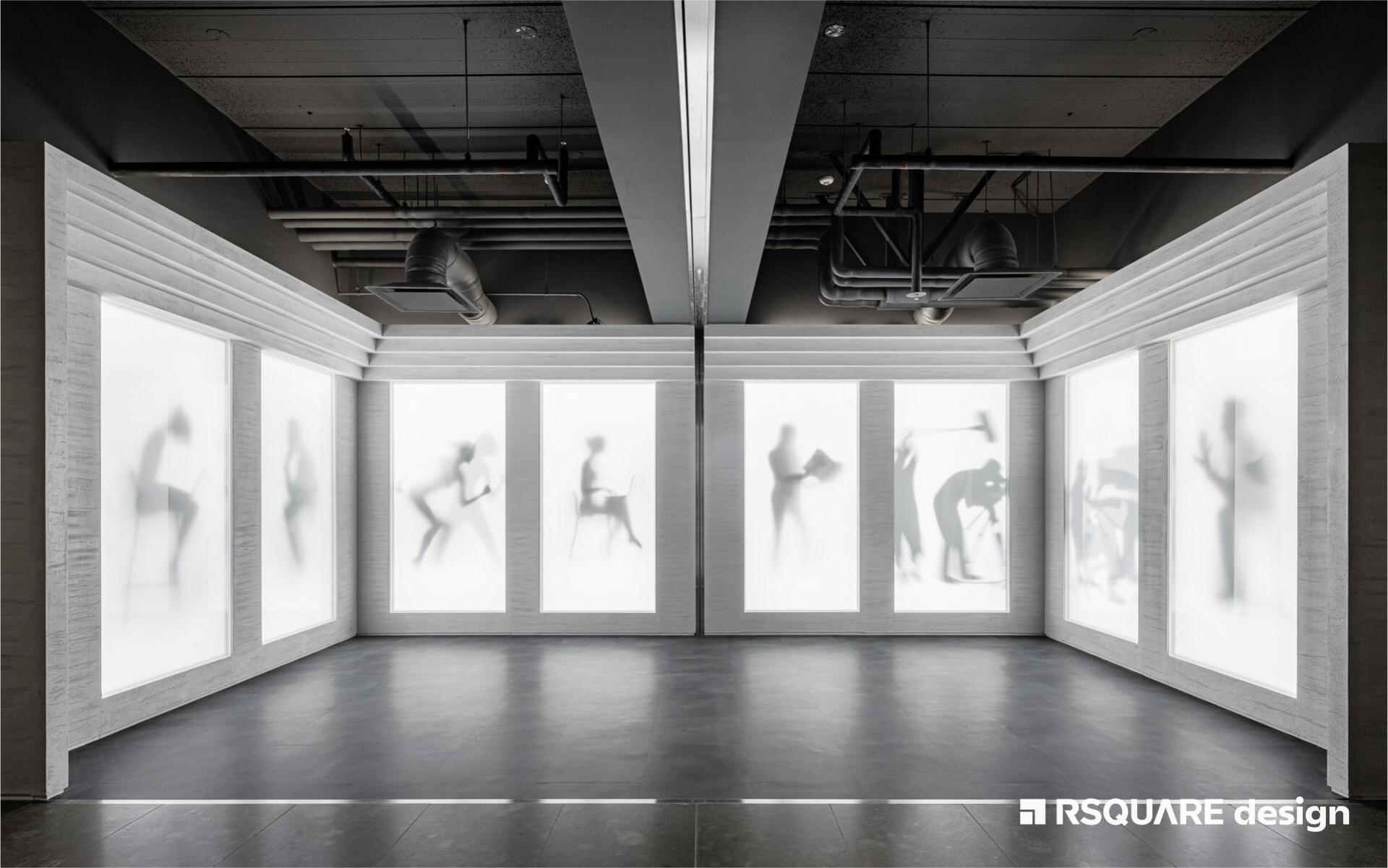 알스퀘어디자인_스튜디오드래곤_오피스 인테리어_로고월