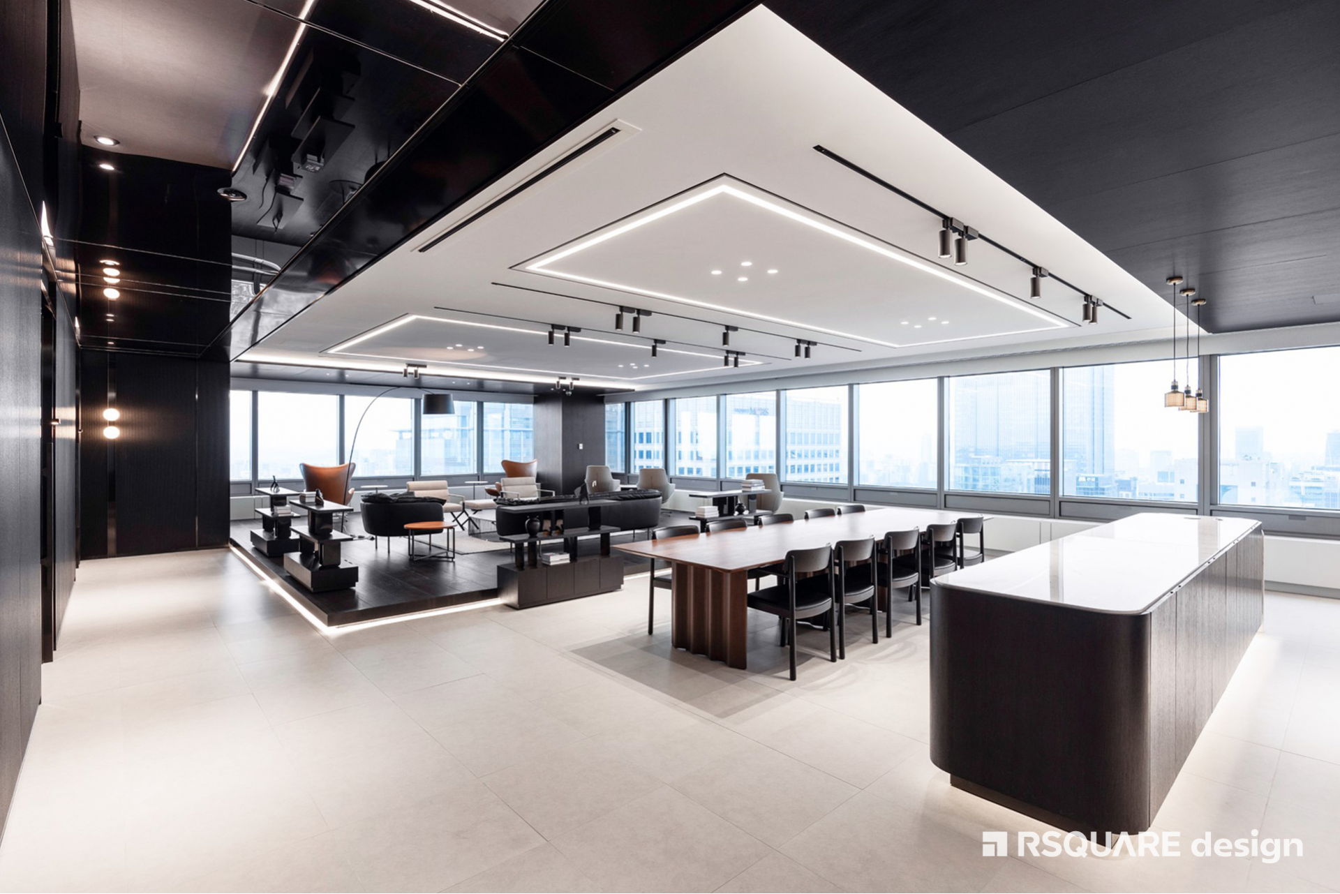 알스퀘어디자인_현대차증권 강남 프리미어PB센터_상업시설 인테리어_라운지
