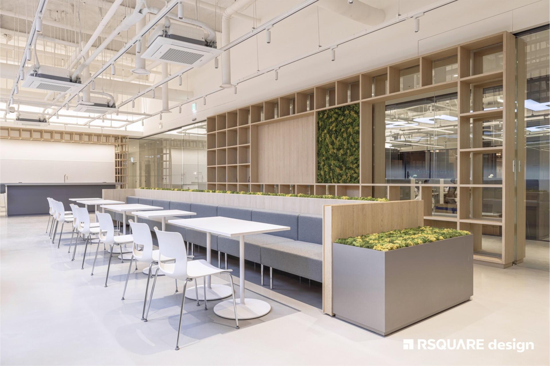 알스퀘어디자인_한솔케미칼_오피스 인테리어_라운지 벽면