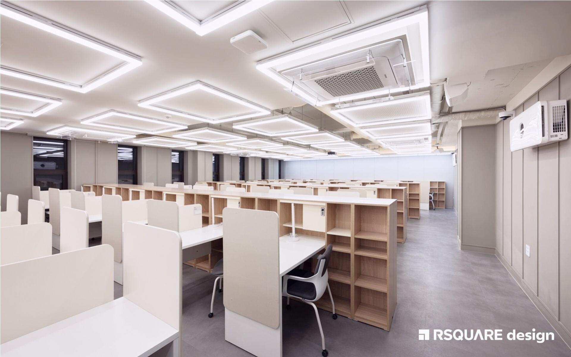 알스퀘어디자인_대성학원 강남대성 본원_교육시설 인테리어_스터디룸 책상