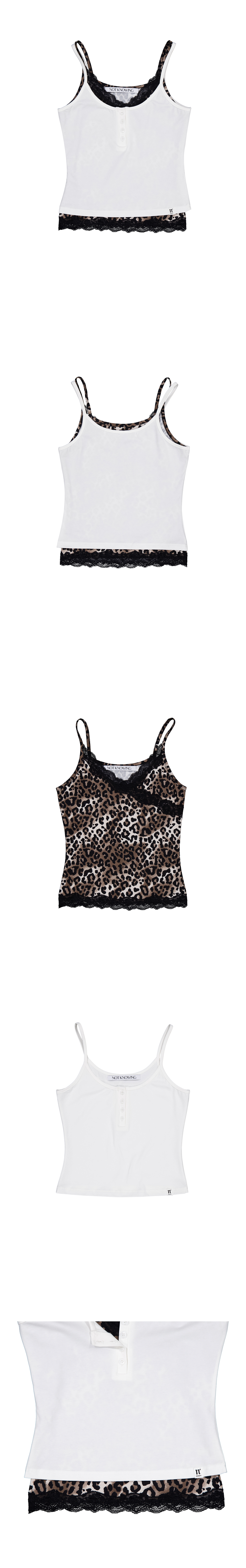 5/4 예약배송 Lace Layered Cami Set (LEOPARD)