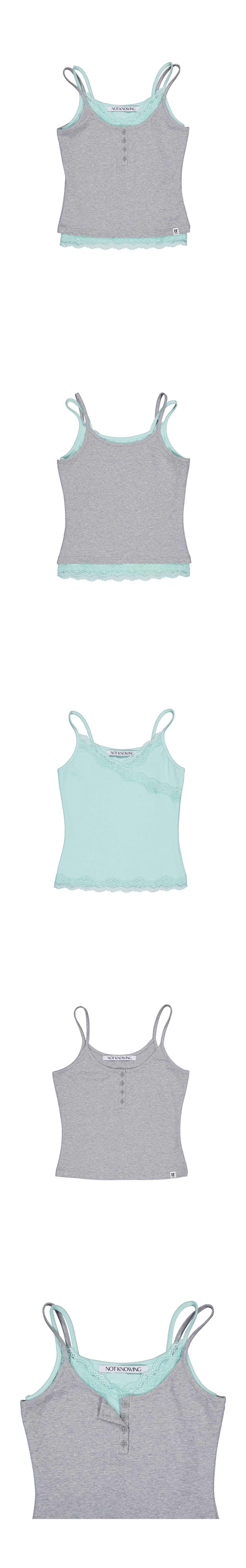 5/4 예약배송 Lace Layered Cami Set (MINT)