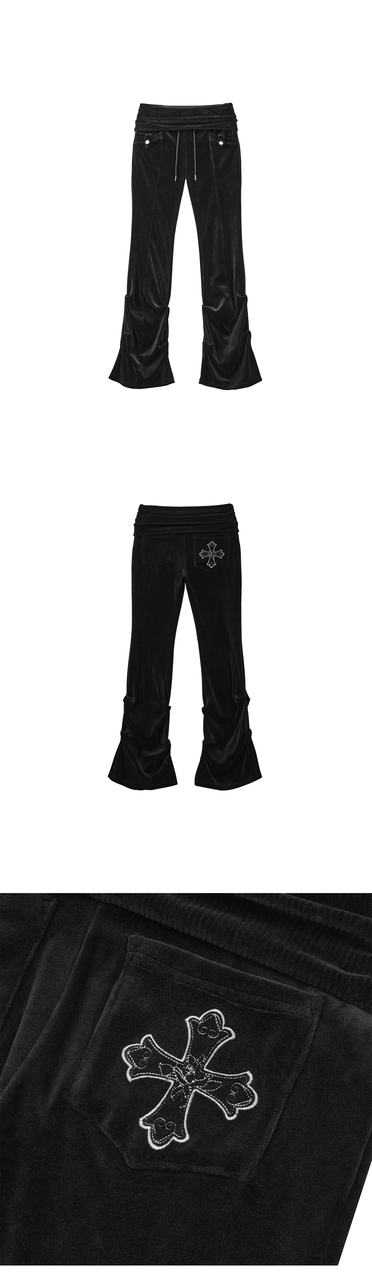 9/21 예약배송 Velour Flared Pants (BLACK)