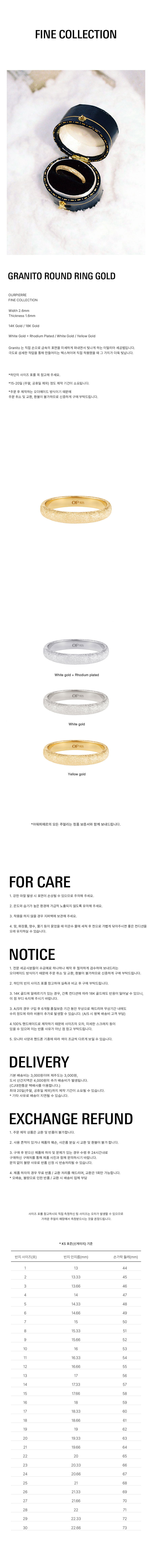 GRANITO ROUND RING GOLD