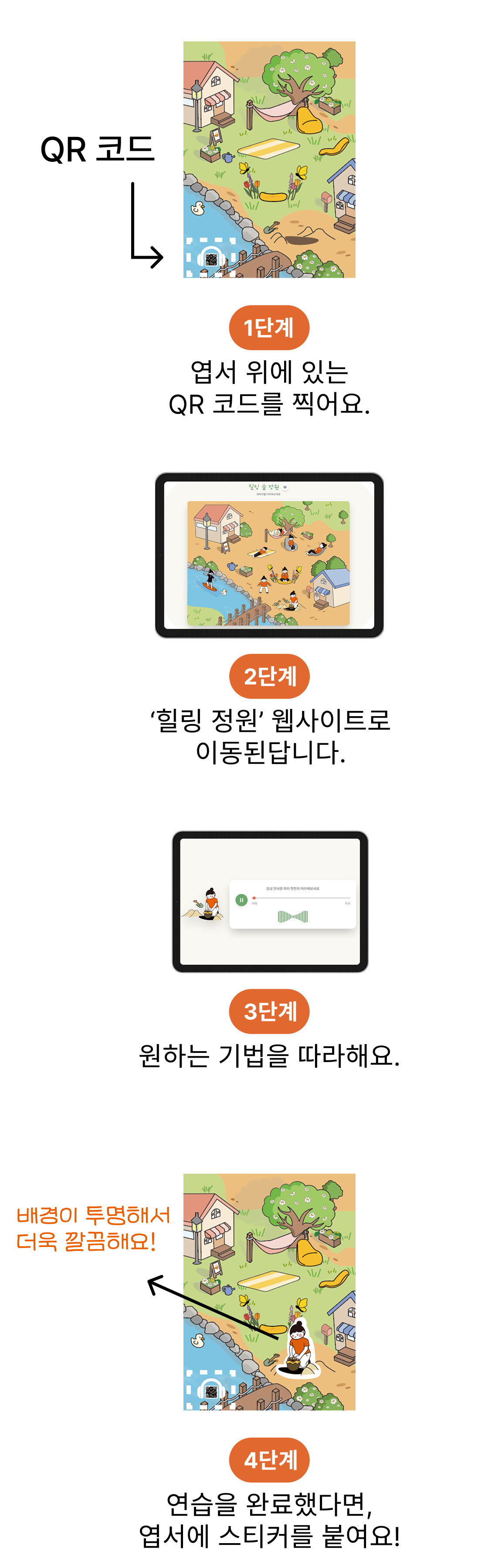 힐링 숲 엽서 세트