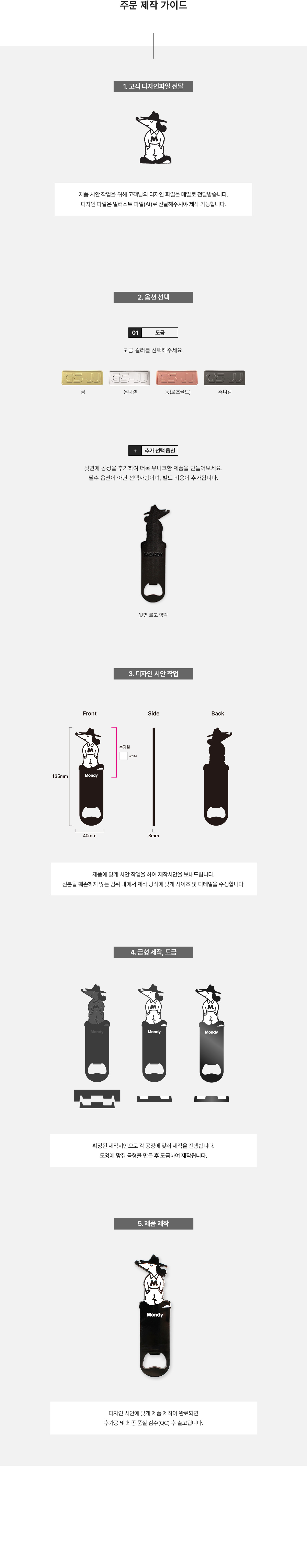 먼데이팩토리 캐스팅 병따개 주문제작 가이드