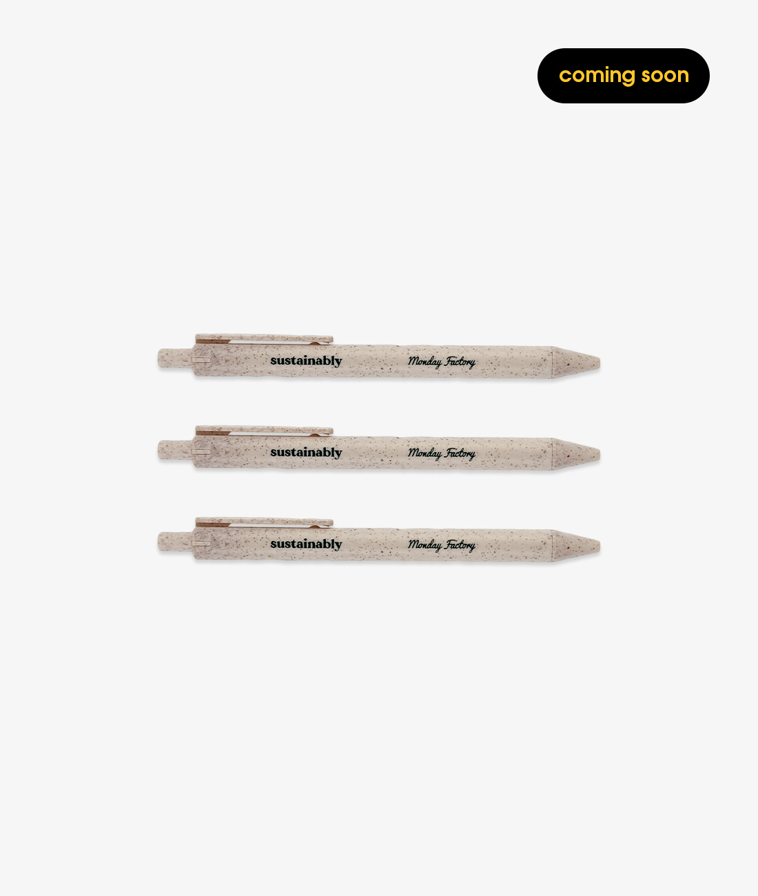 MF1255 생분해 플라스틱 볼펜｜친환경 볼펜 주문제작 먼데이피크닉 먼데이팩토리