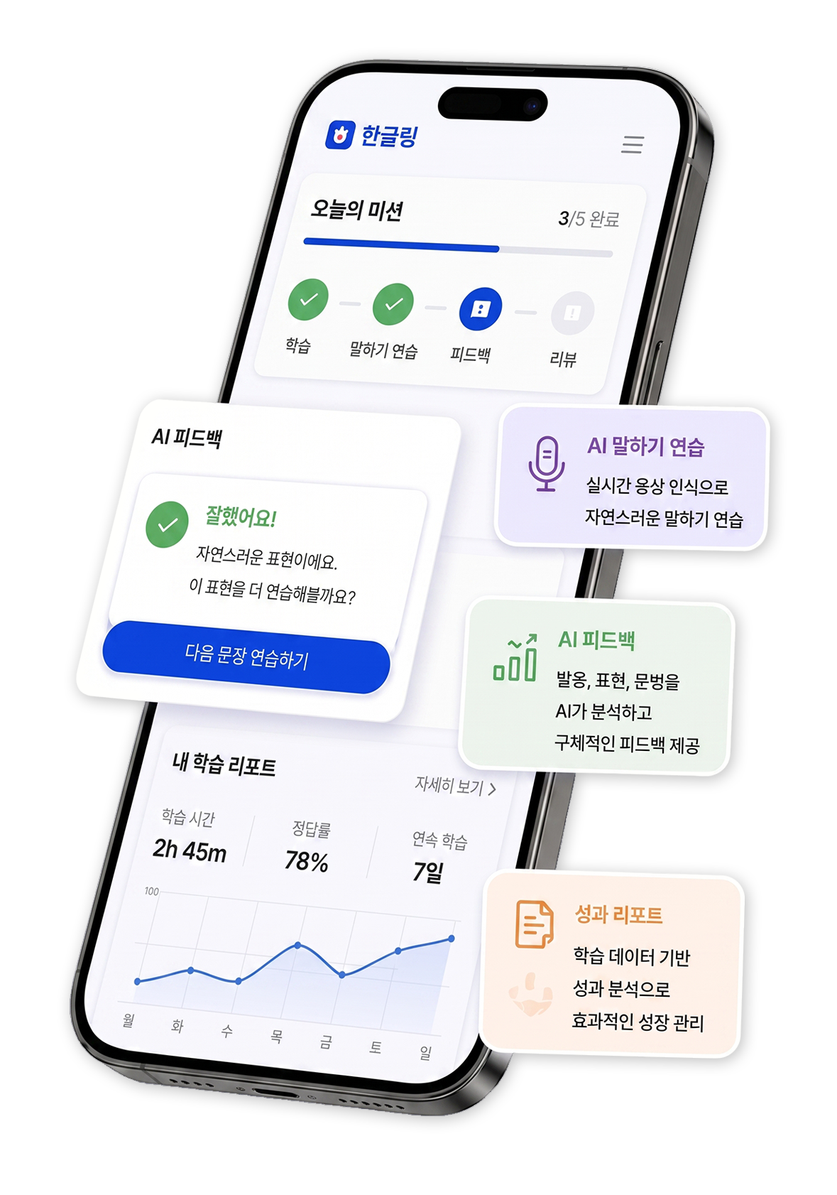 한글링 서비스 목업