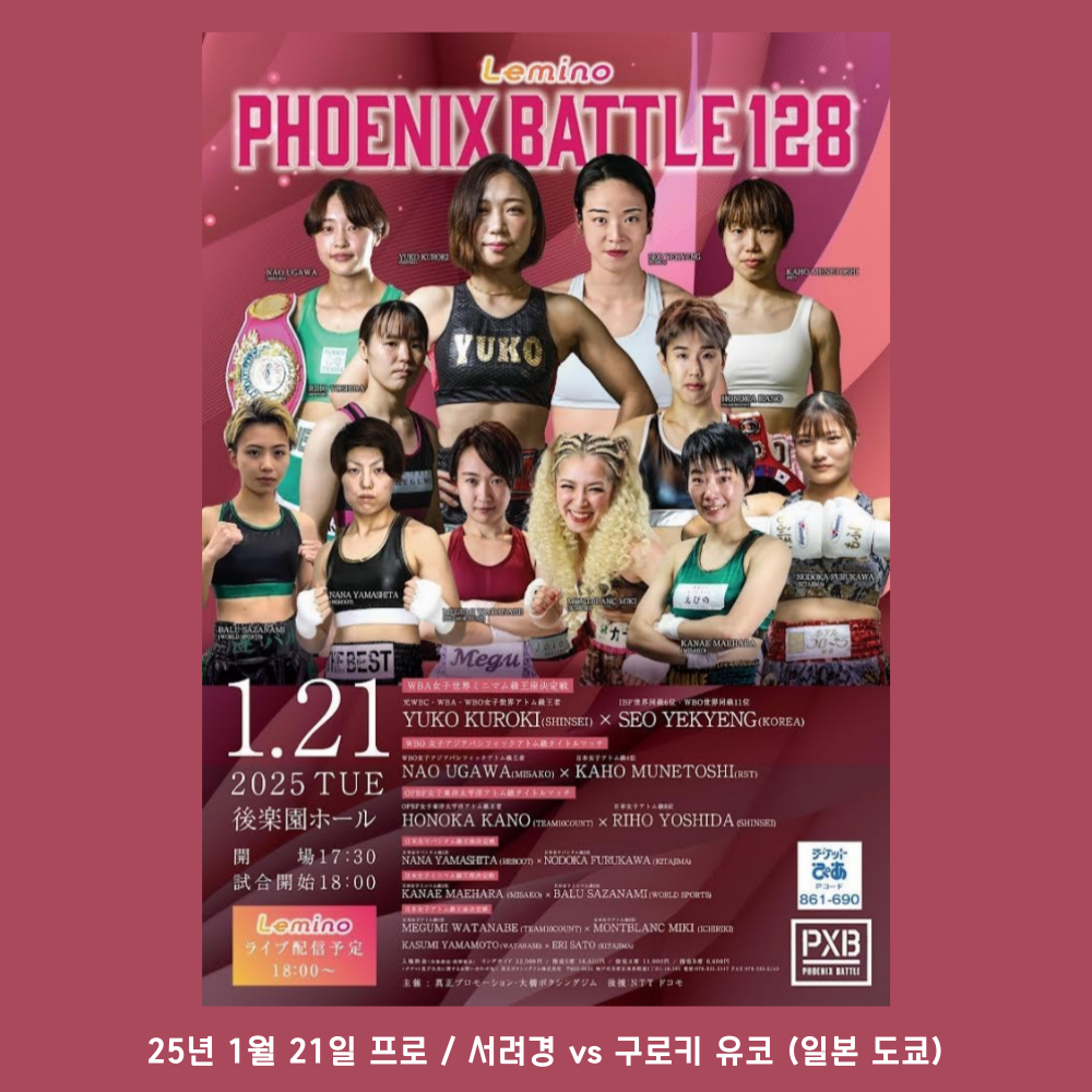 2025년 1월 주요복싱일정