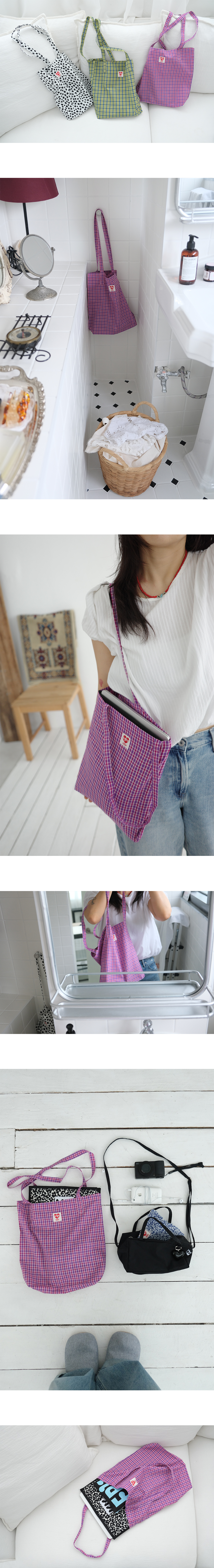 Everyday Eco Bag - Berry Check