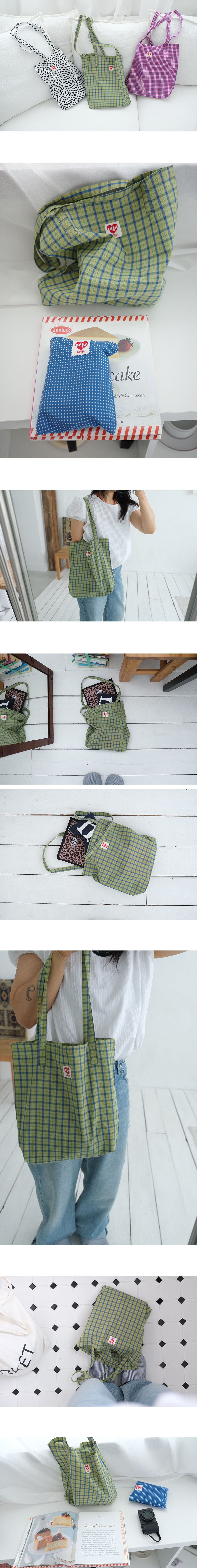 Everyday Eco Bag - Green Check