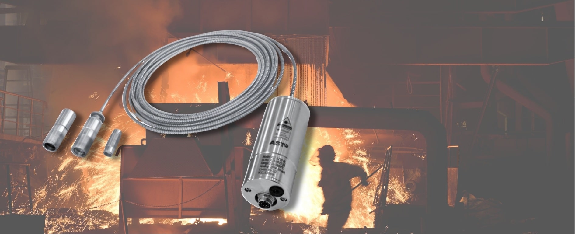 AST A FO PL 시리즈 파이로미터 Pyrometer | 고온 환경 산업용 광섬유 비접촉 온도 측정 장비