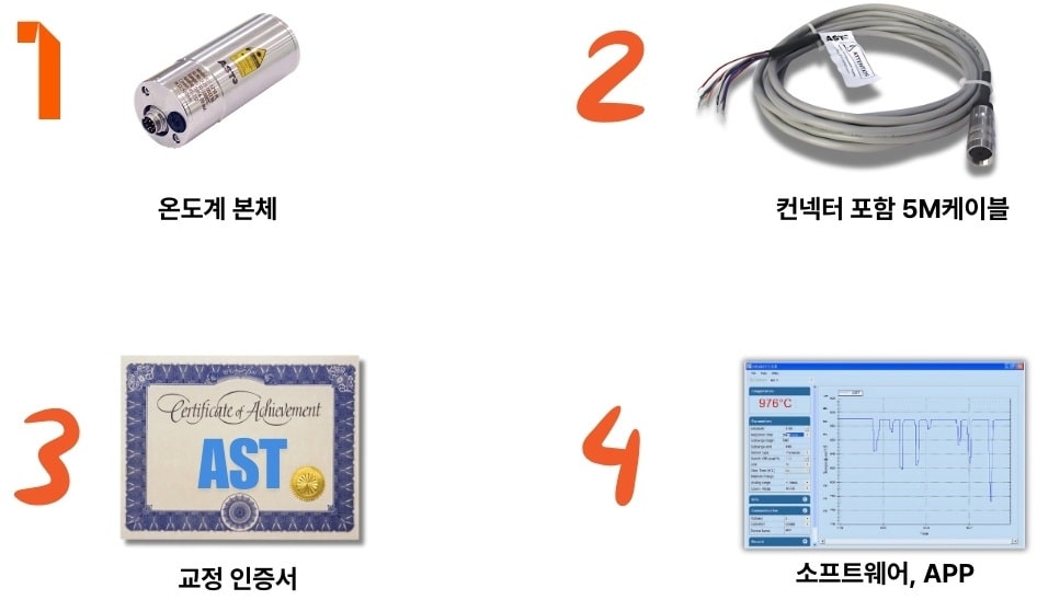 AST 적외선 온도계 A250 | A450 | 기본 제공 제품