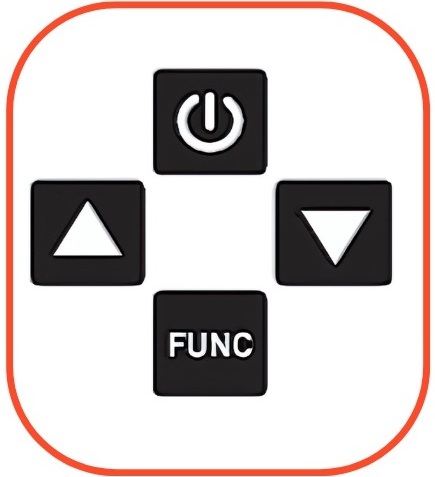 방사율 및 주요 파라미터를 키패드로 설정 가능한 파이로미터 조작 인터페이스 이미지
