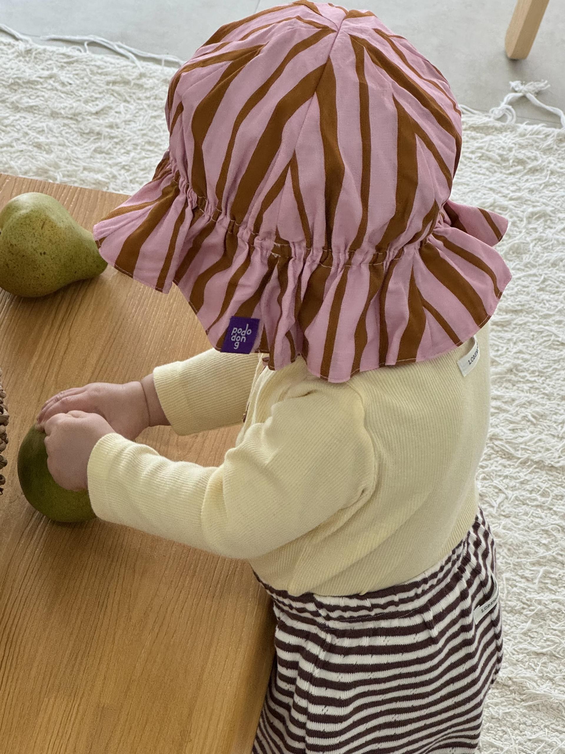 STRIPE SUNHAT (PINK)