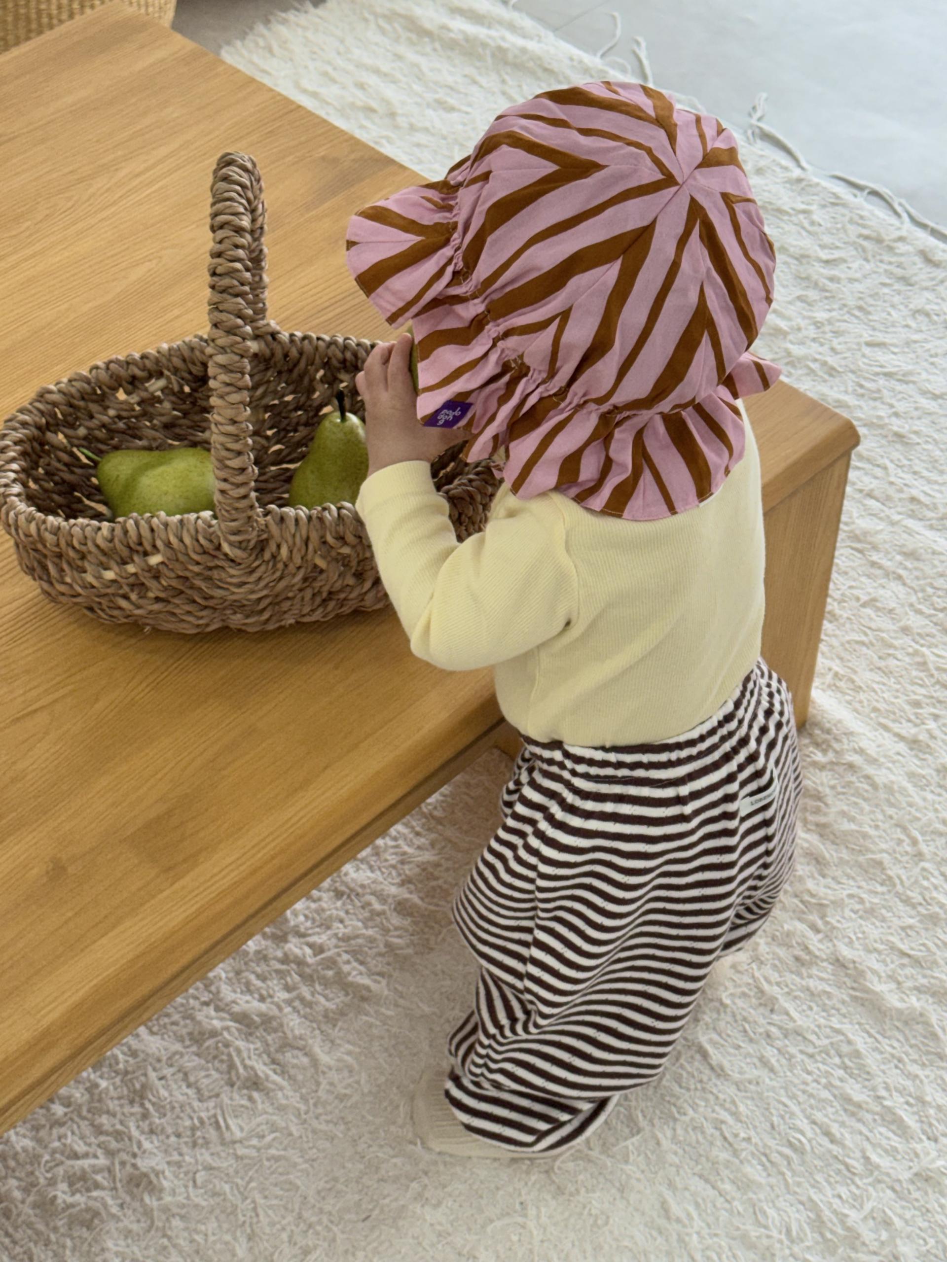 STRIPE SUNHAT (PINK)