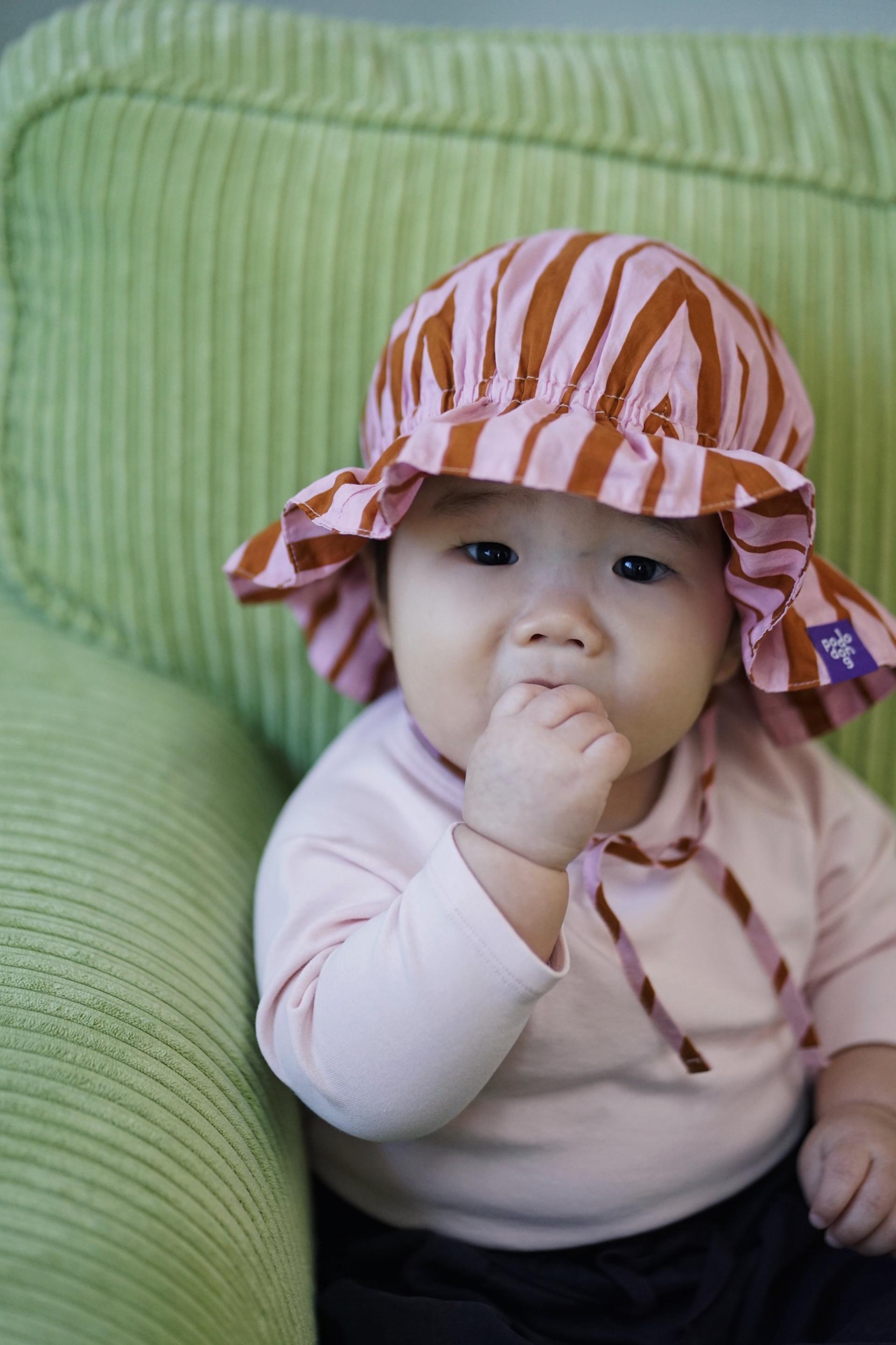 STRIPE SUNHAT (PINK)