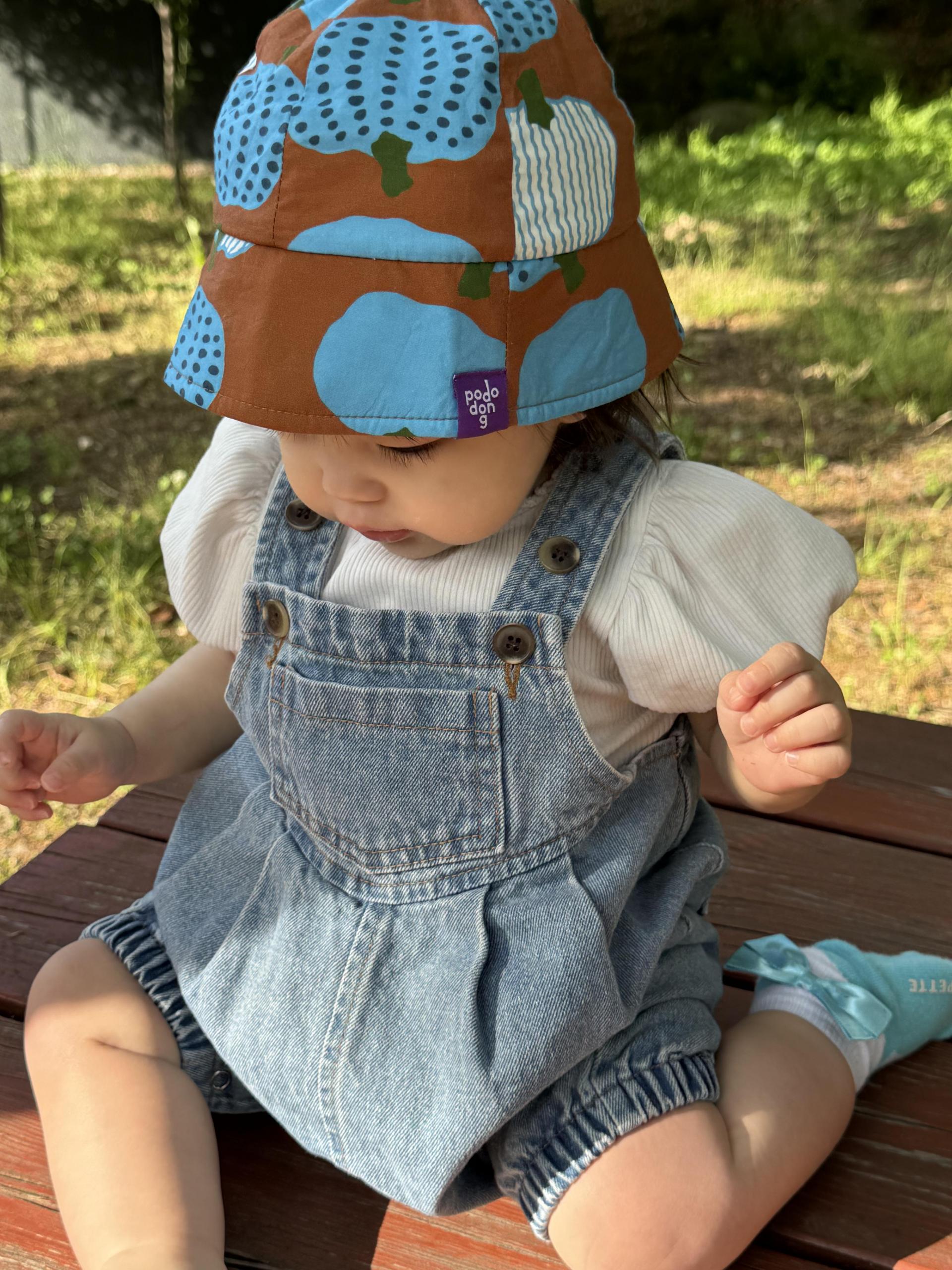 PUMPKIN SUNHAT (BLUE)