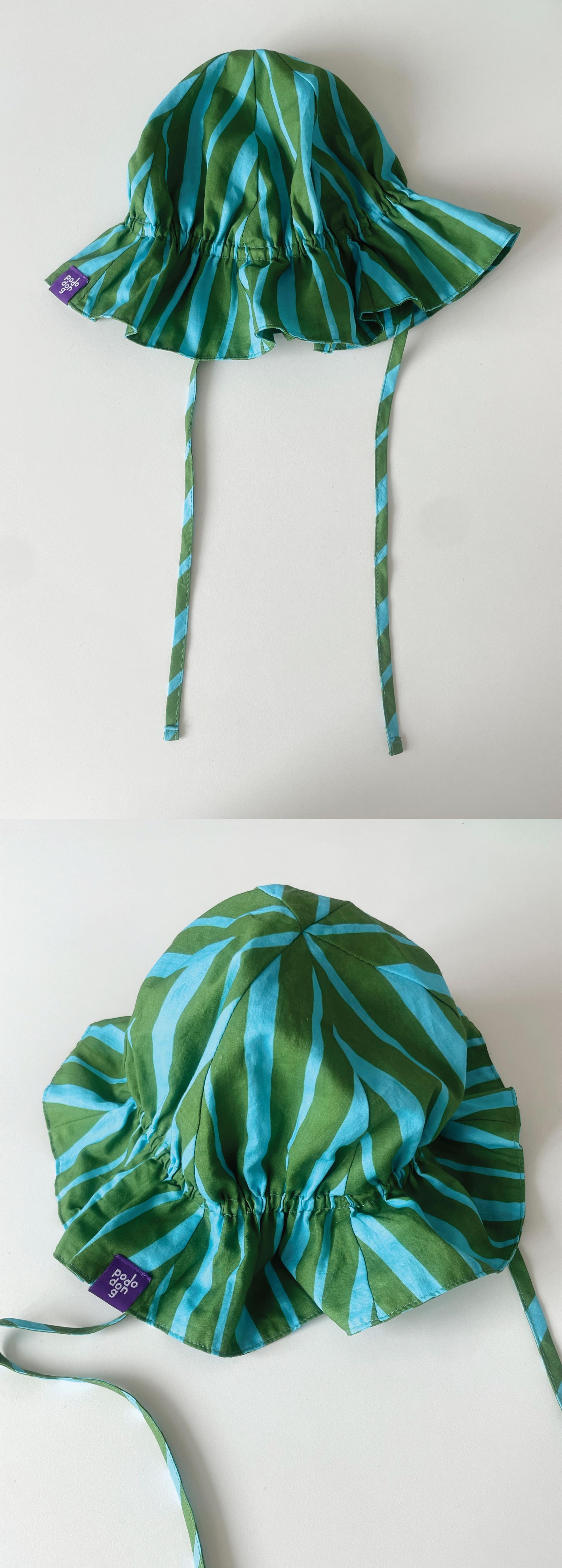 STRIPE SUNHAT (GREEN)