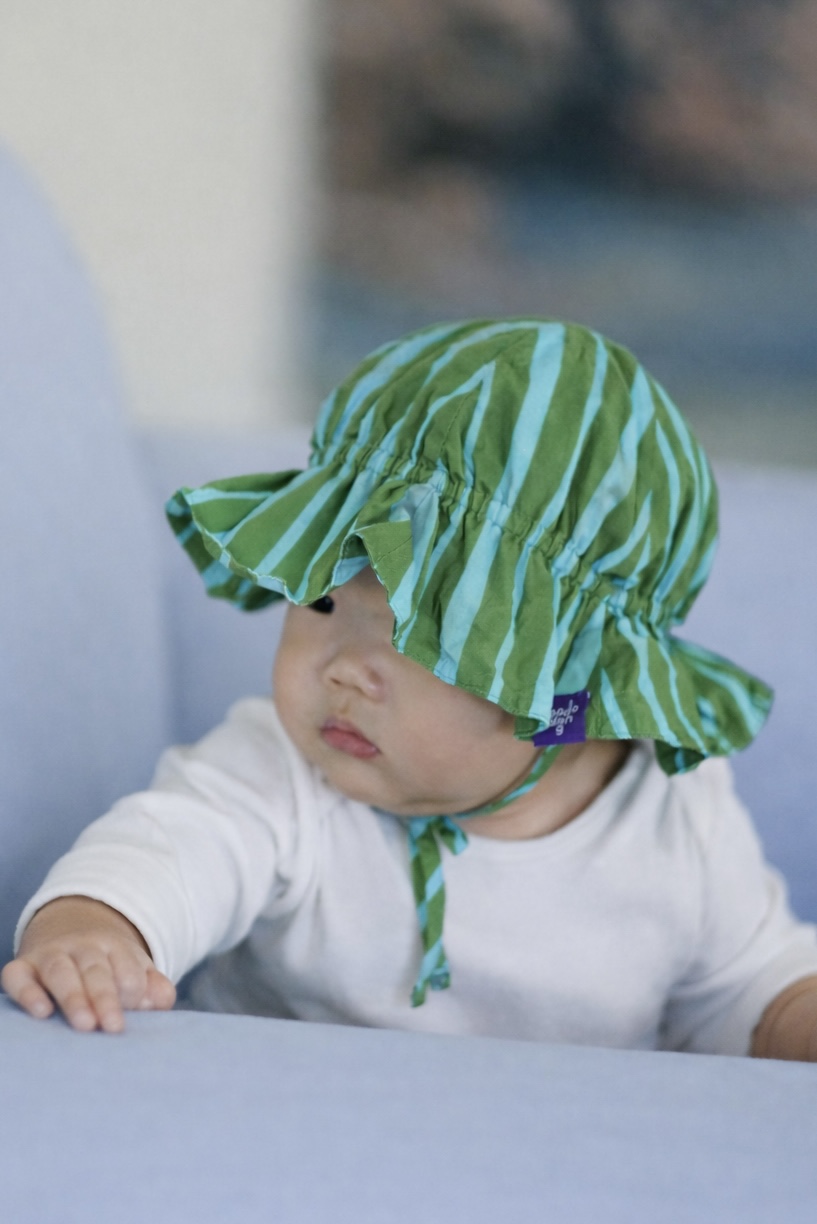 STRIPE SUNHAT (GREEN)
