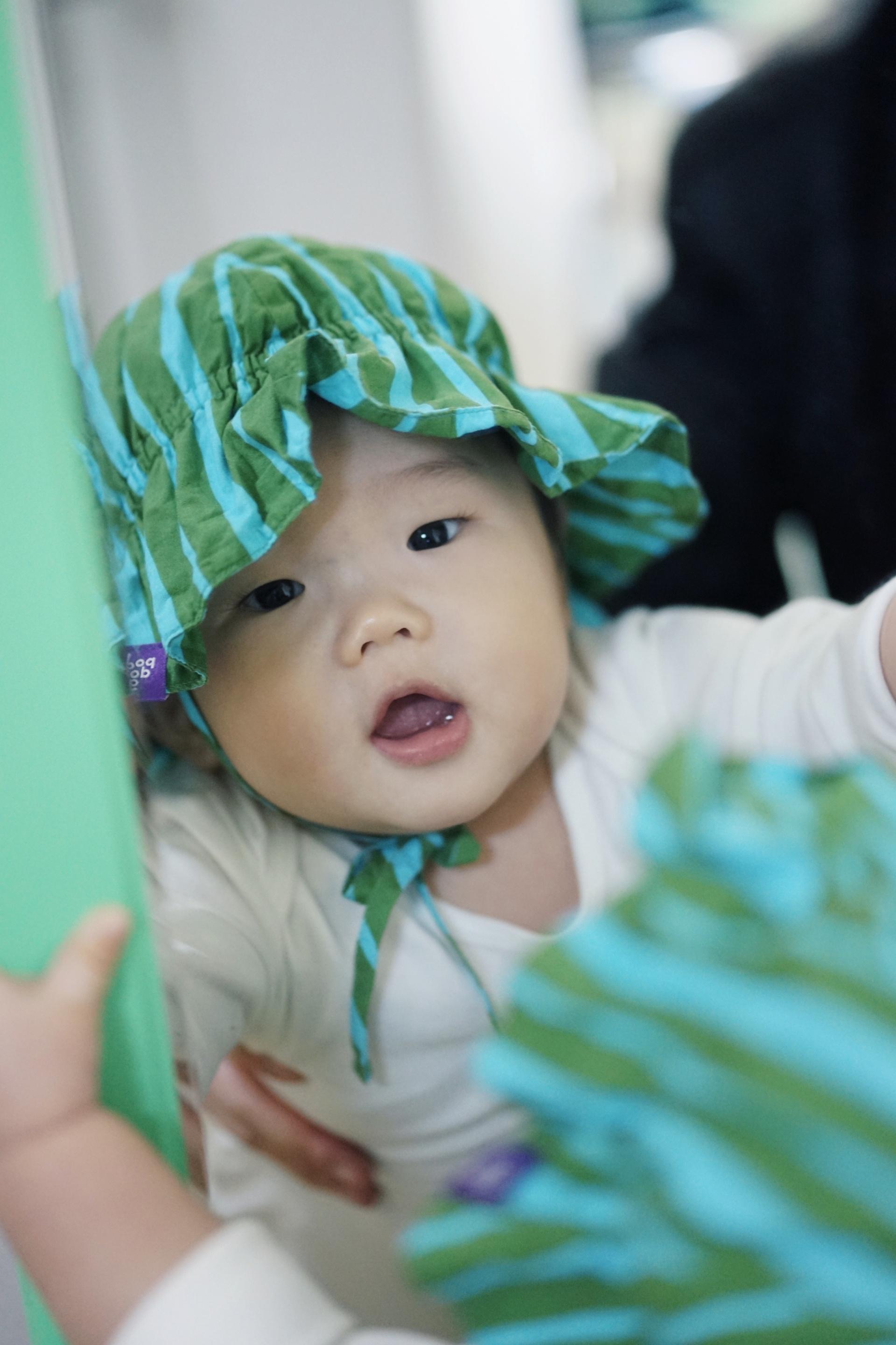 STRIPE SUNHAT (GREEN)